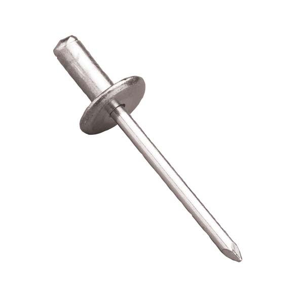 4.8mm x 30mm Blind Pop Rivets Black Dome Open Aluminium Body Steel Stem 50 PACK 