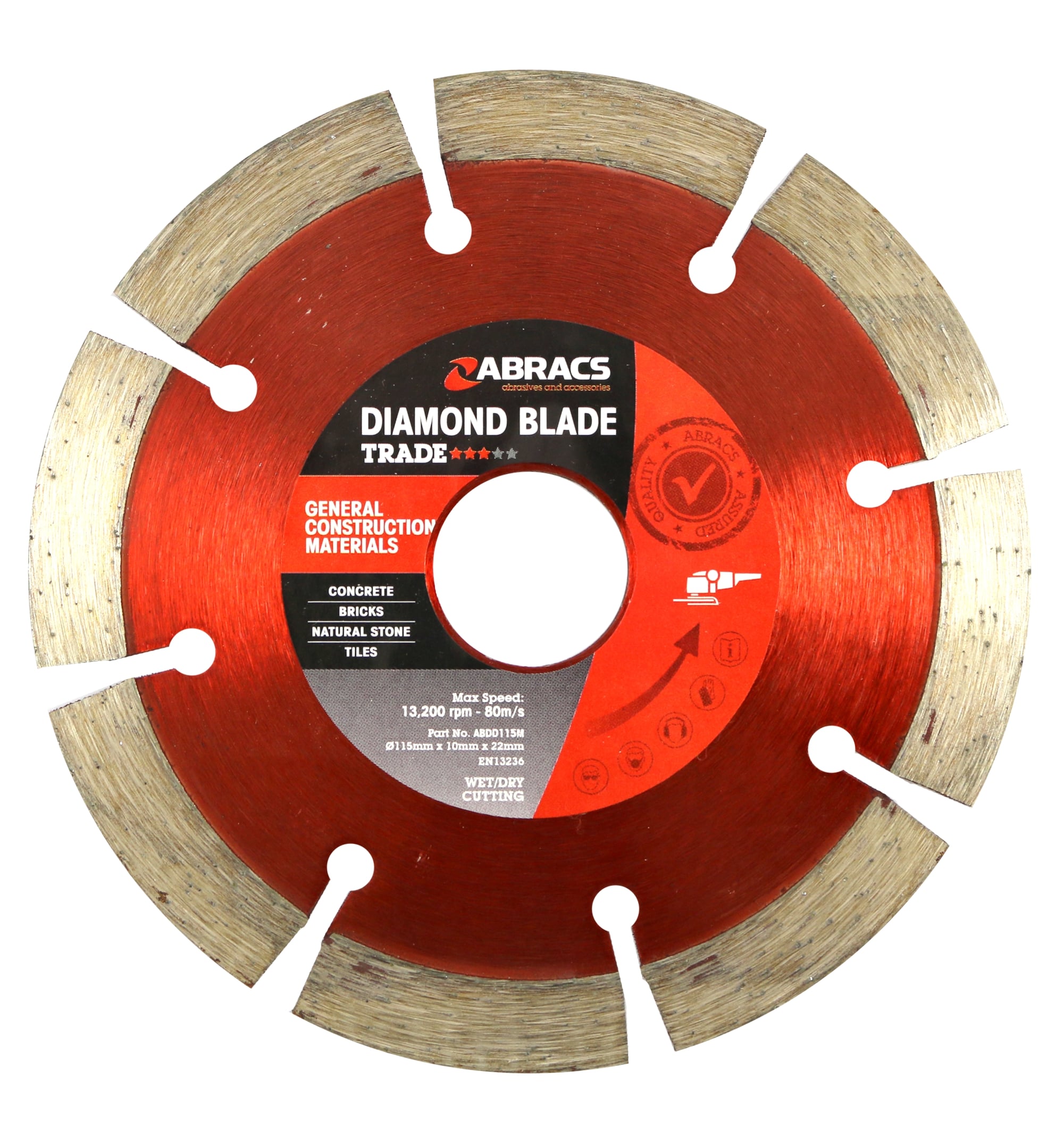 Abracs GCM Diamond Blade 115mm x 10mm x 22mm