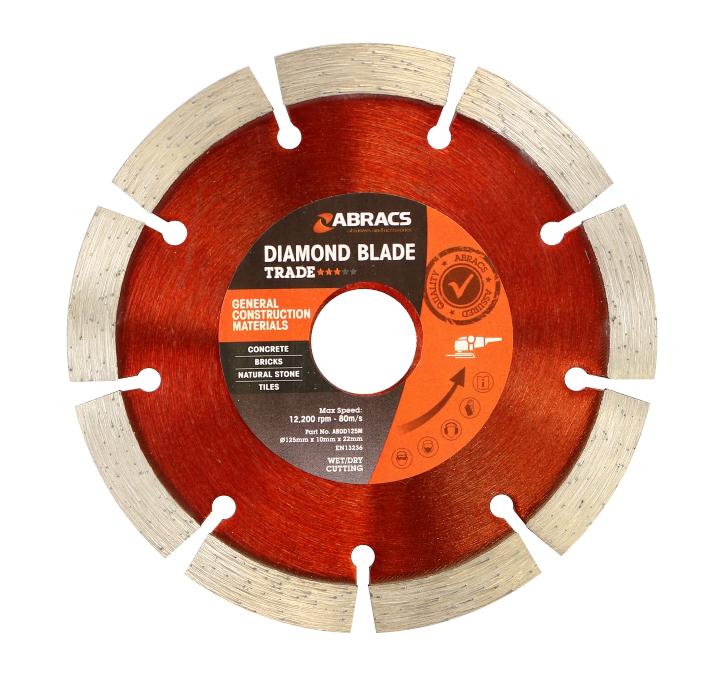 Abracs GCM Diamond Blade 125mm x 10mm x 22mm