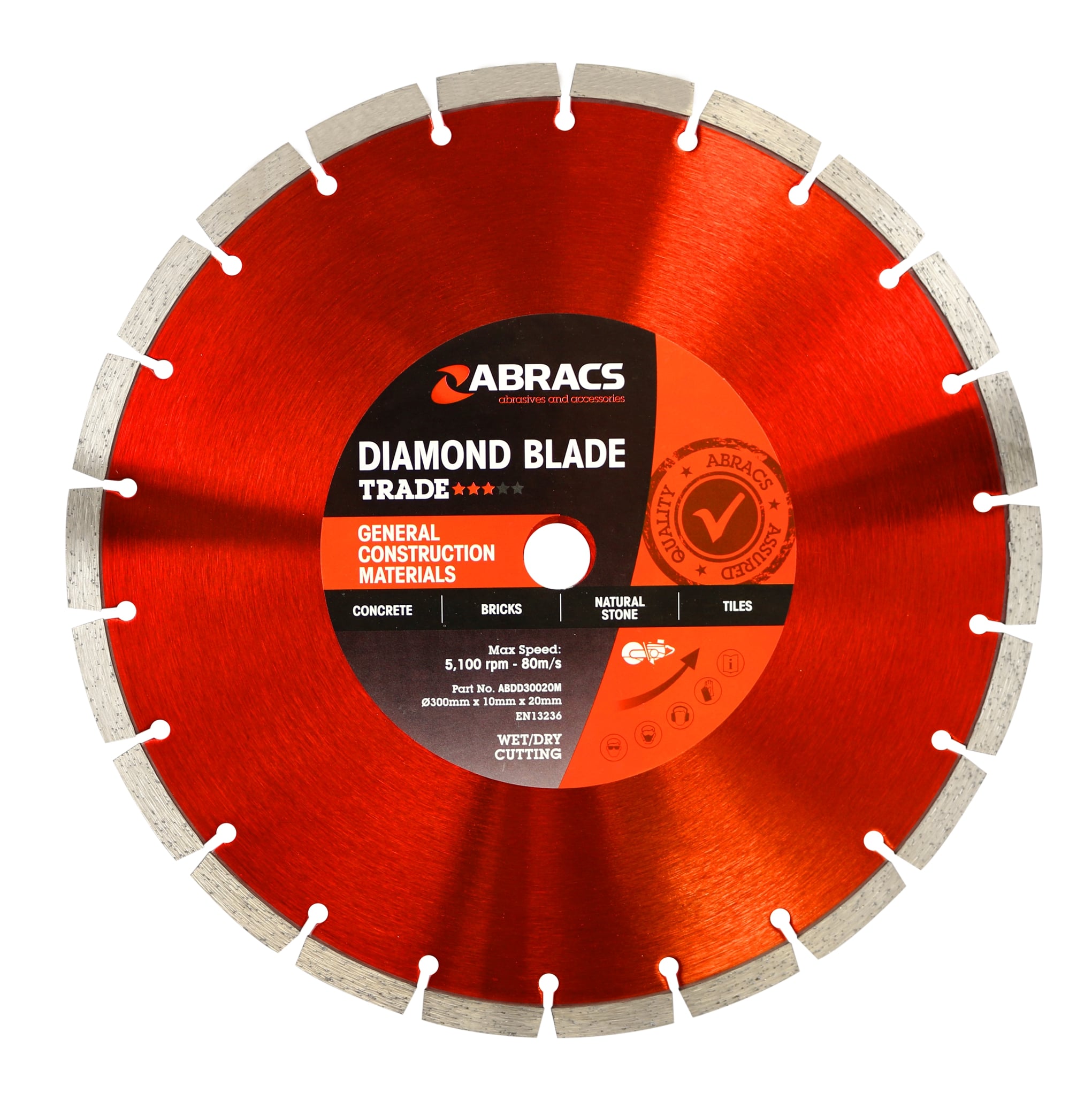 Abracs GCM Diamond Blade 300mm x 10mm x 20mm 