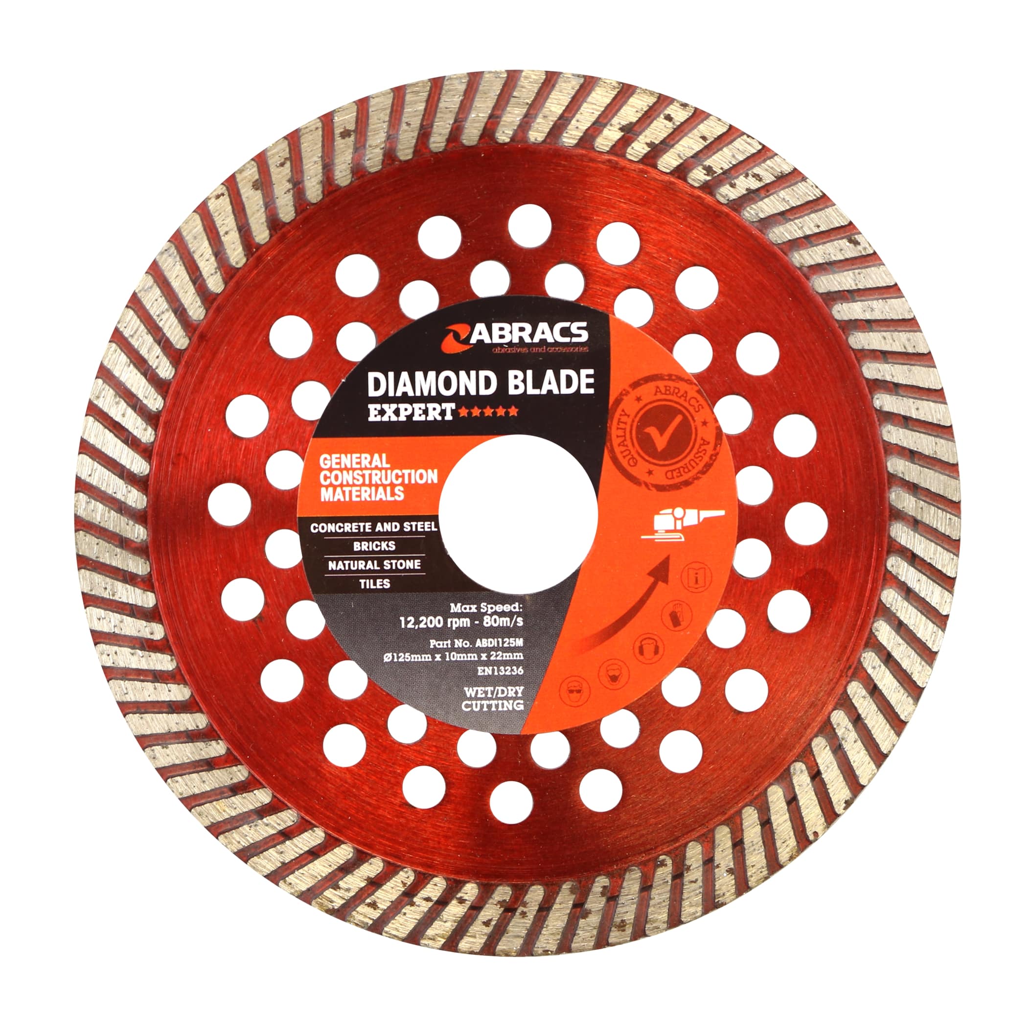 Abracs GCM Diamond Blade 125mm x 10mm x 22mm