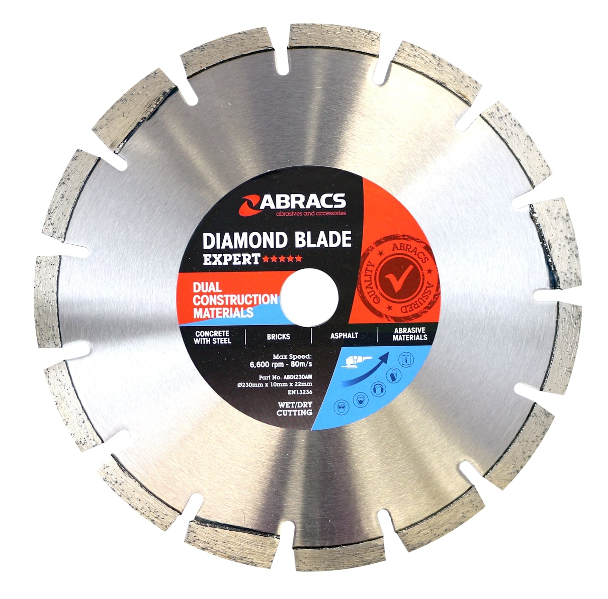 Abracs DCM Diamond Blade 230mm x 10mm x 22mm