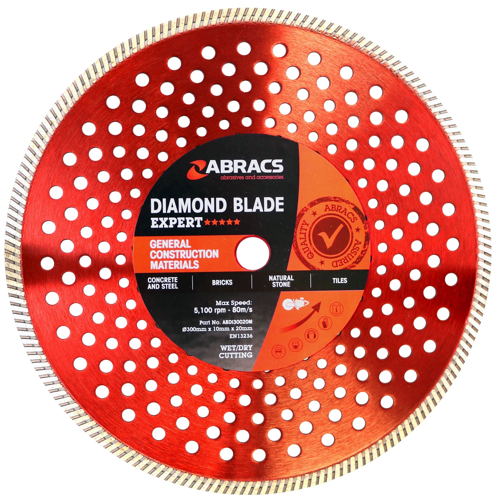 Abracs GCM Diamond Blade 300mm x 10mm x 20mm 