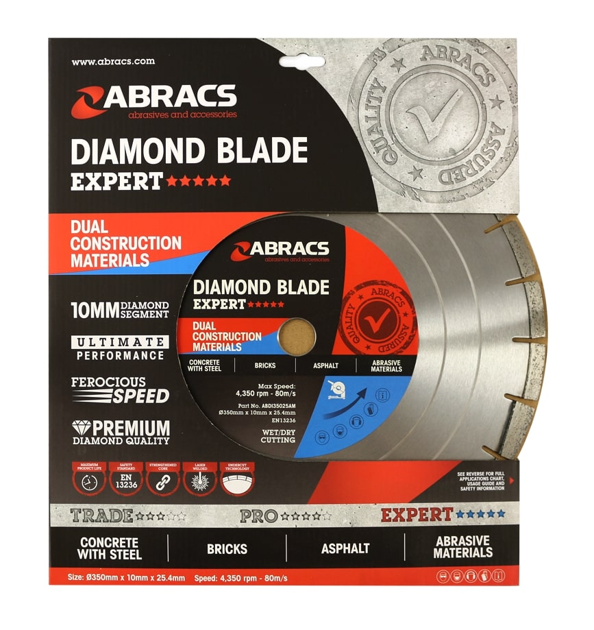 Abracs DCM Diamond Blade 350mm x 10mm x 25.4mm