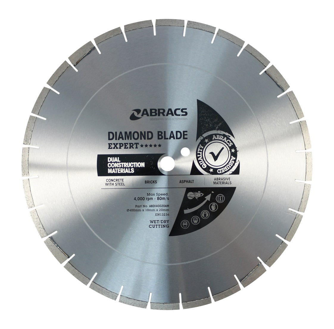 Abracs DCM Diamond Blade 400mm x 10mm x 20mm