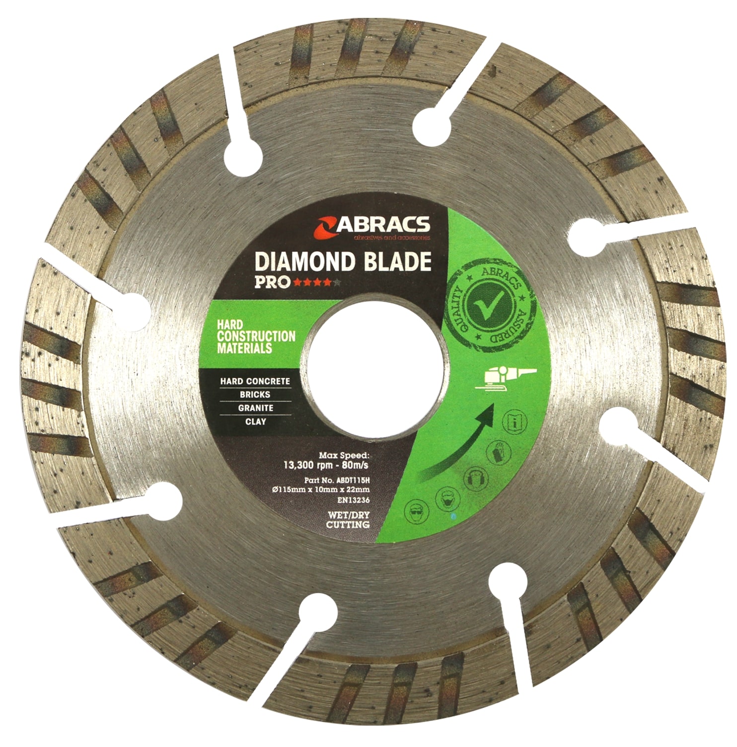 Abracs HCM Diamond Blade 115mm x 10mm x 22mm