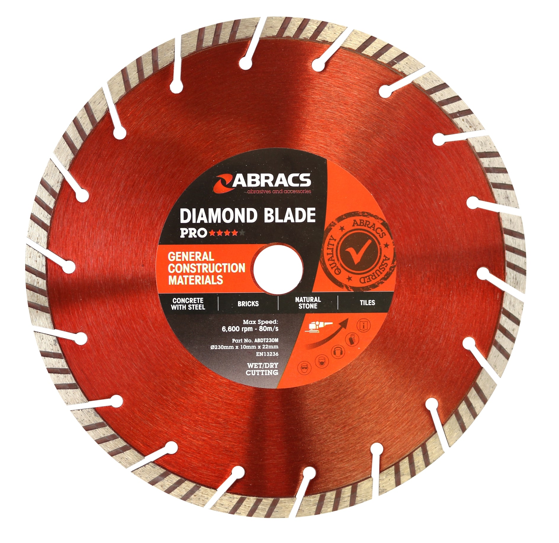 Abracs GCM Diamond Blade 230mm x 10mm x 22mm