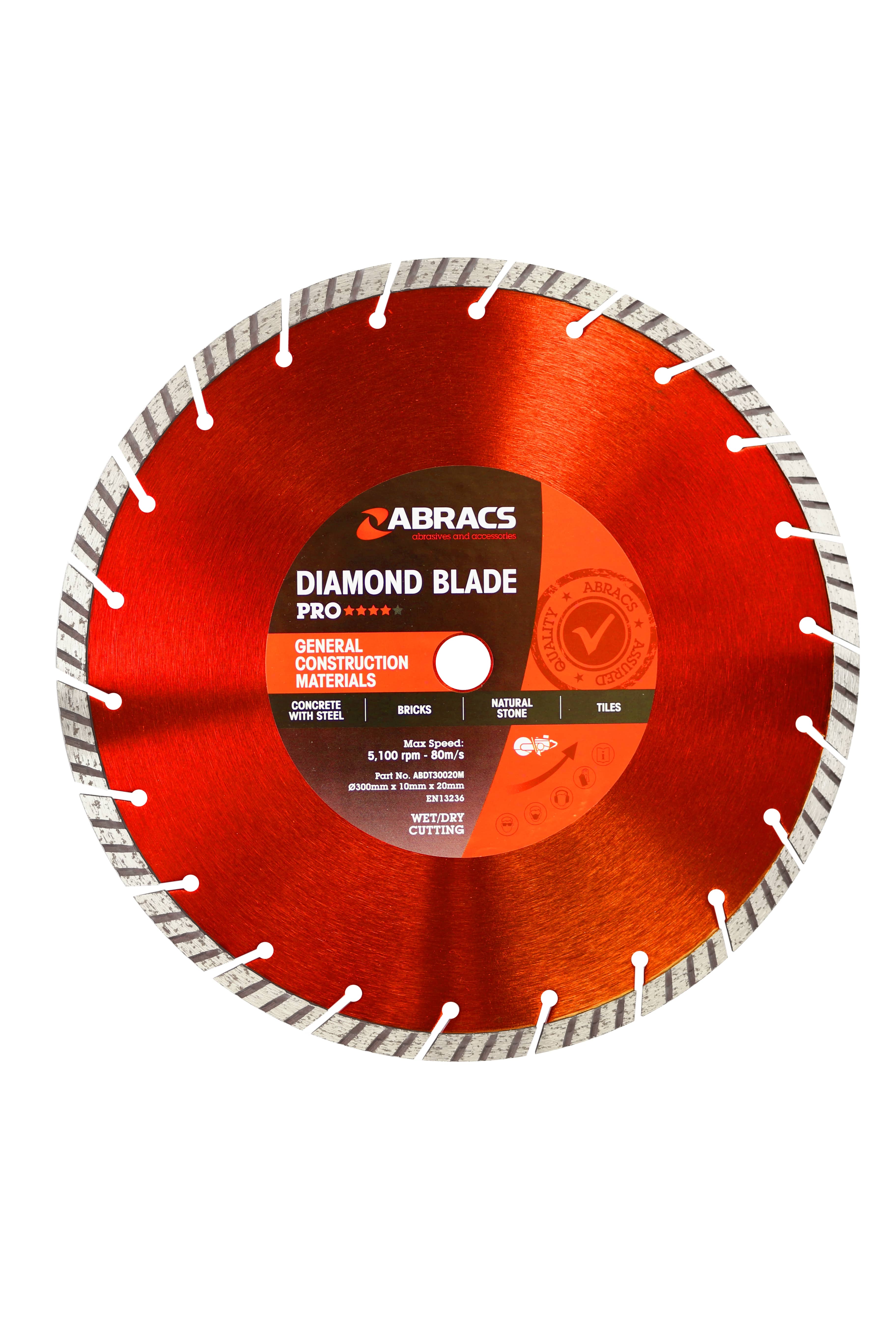 Abracs GCM Diamond Blade 300mm x 10mm x 20mm