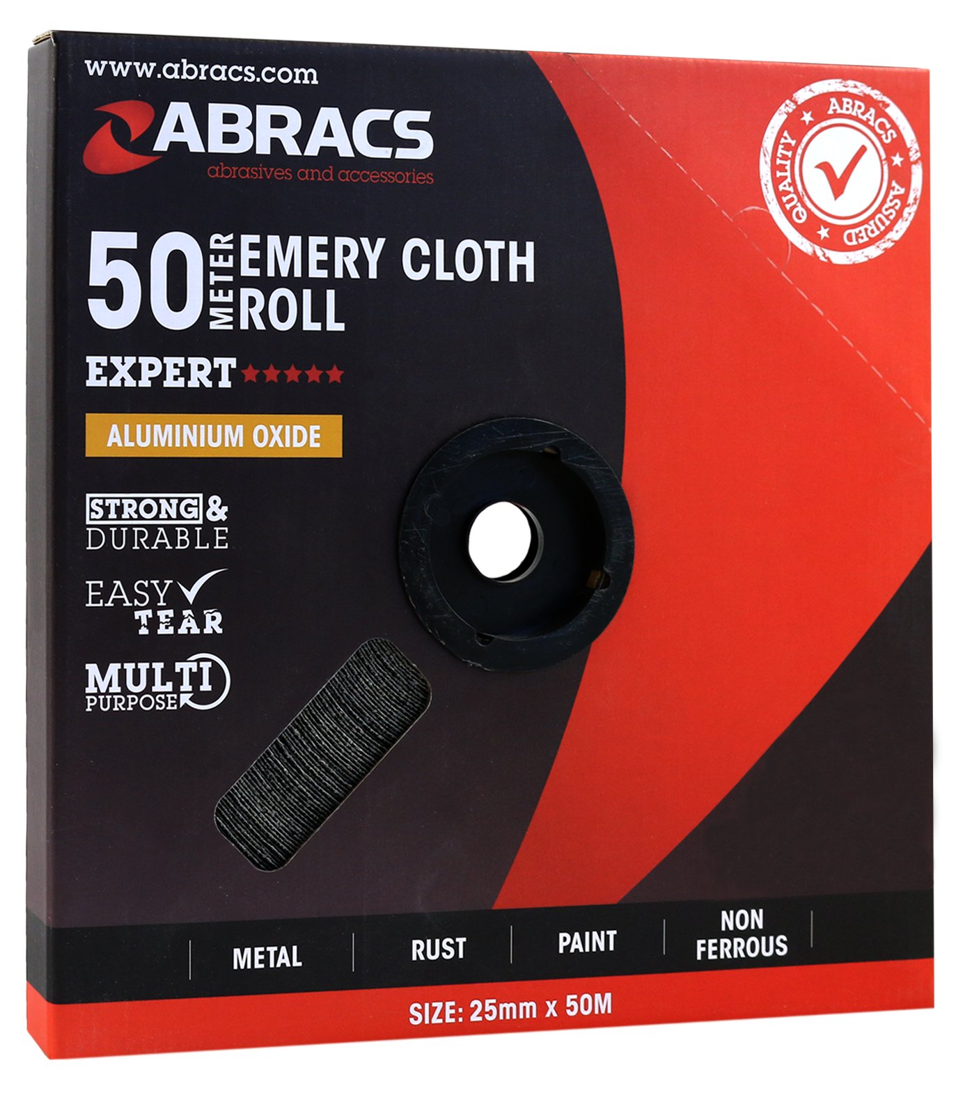 Abracs Emery Roll 25mm x 50M x 40grit 