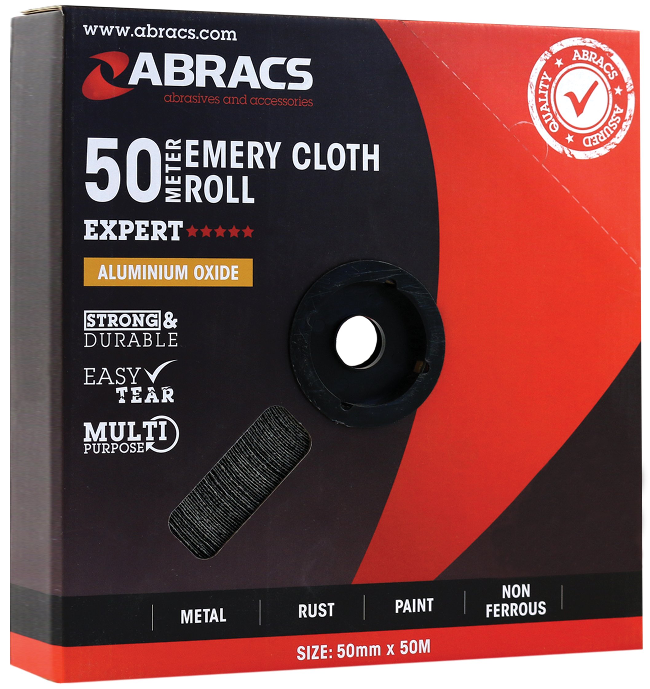 Abracs Emery Roll 50mm x 50M x 40grit