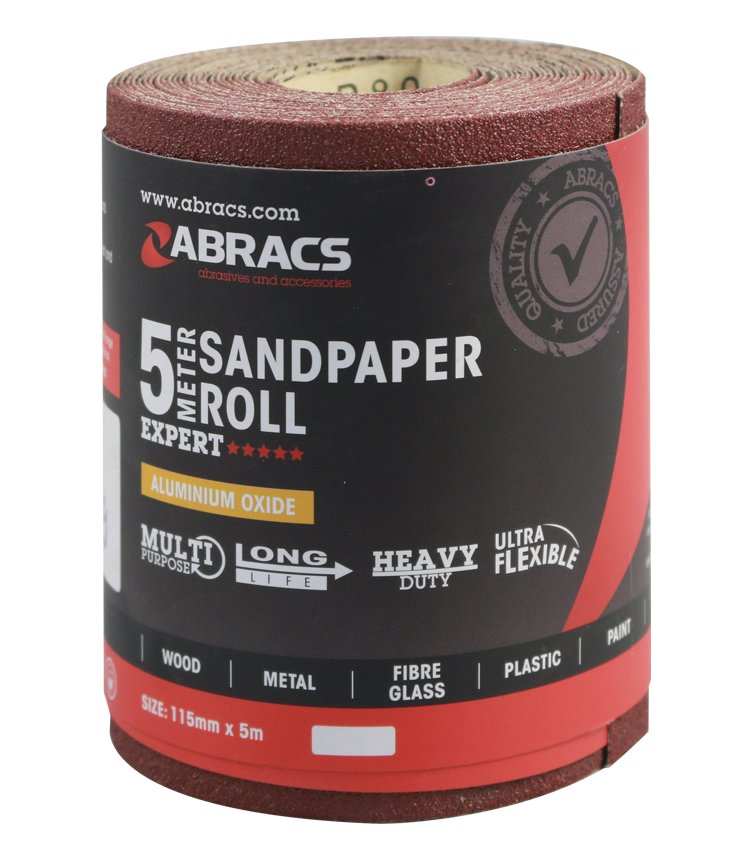 Abracs  Sandpaper Roll 115mm x 5M x 40G
