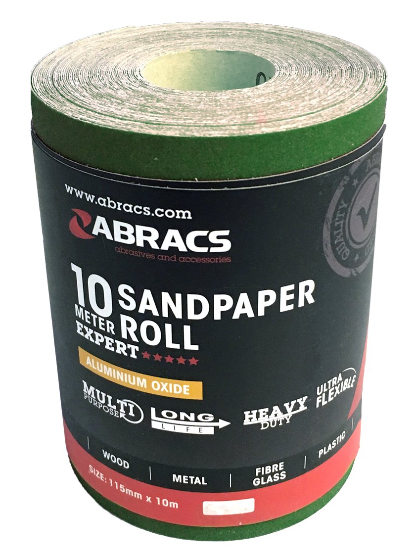 Abracs  SANDPAPER ROLL GREEN 115mm x 10M x 40g 