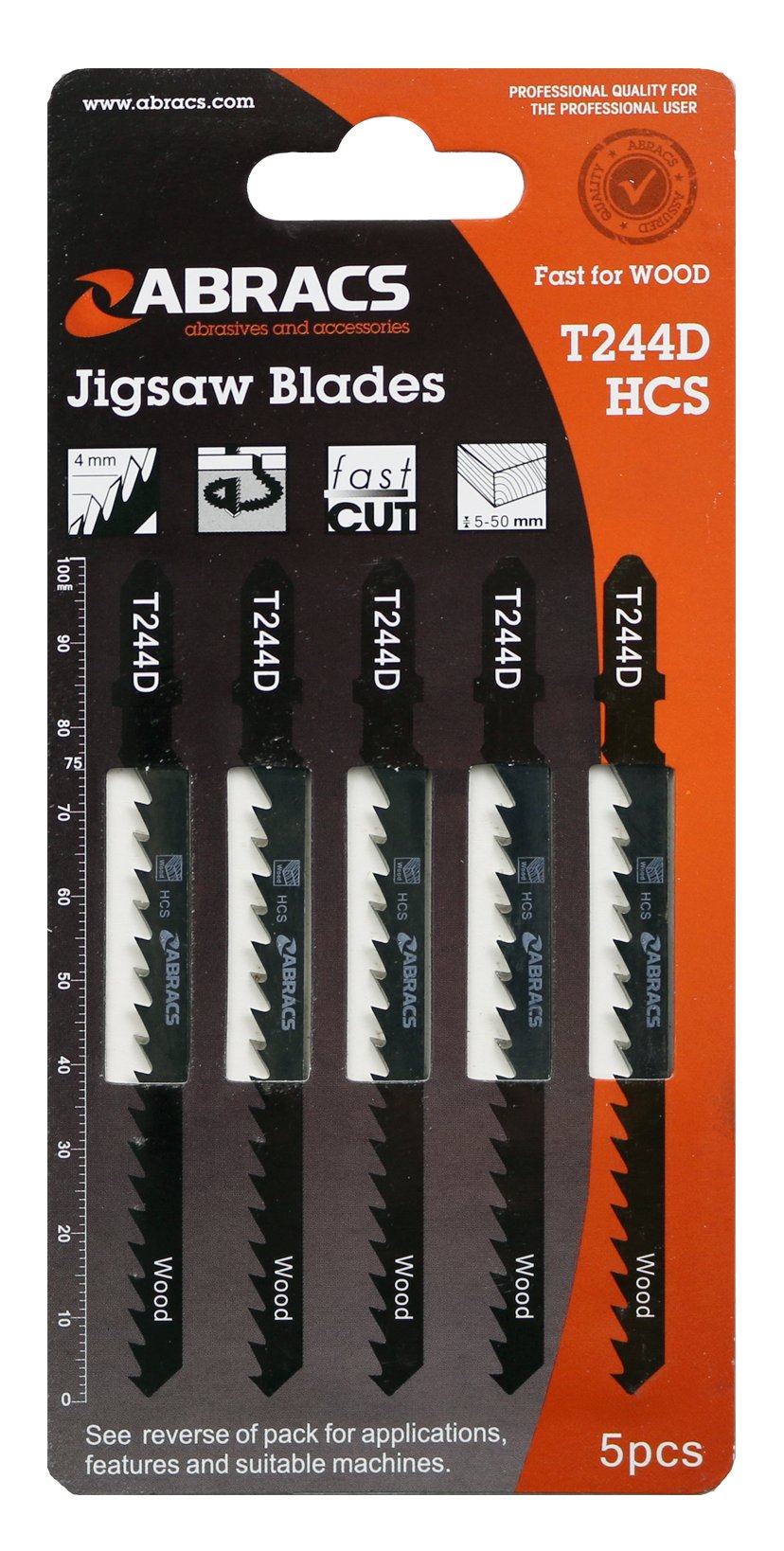 Abracs  JIGSAW BLADE WOOD T244D (5pcs) 