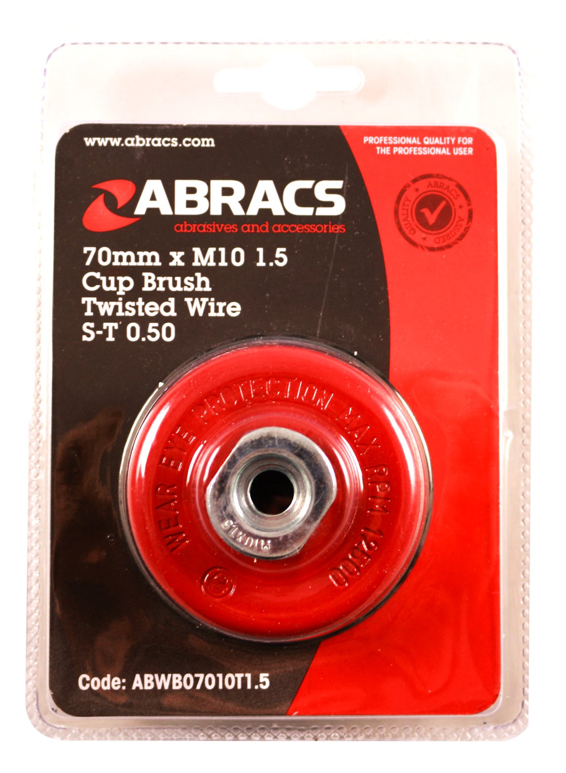 Abracs  70mm x M10 x1.5 T/Knot Wire brush