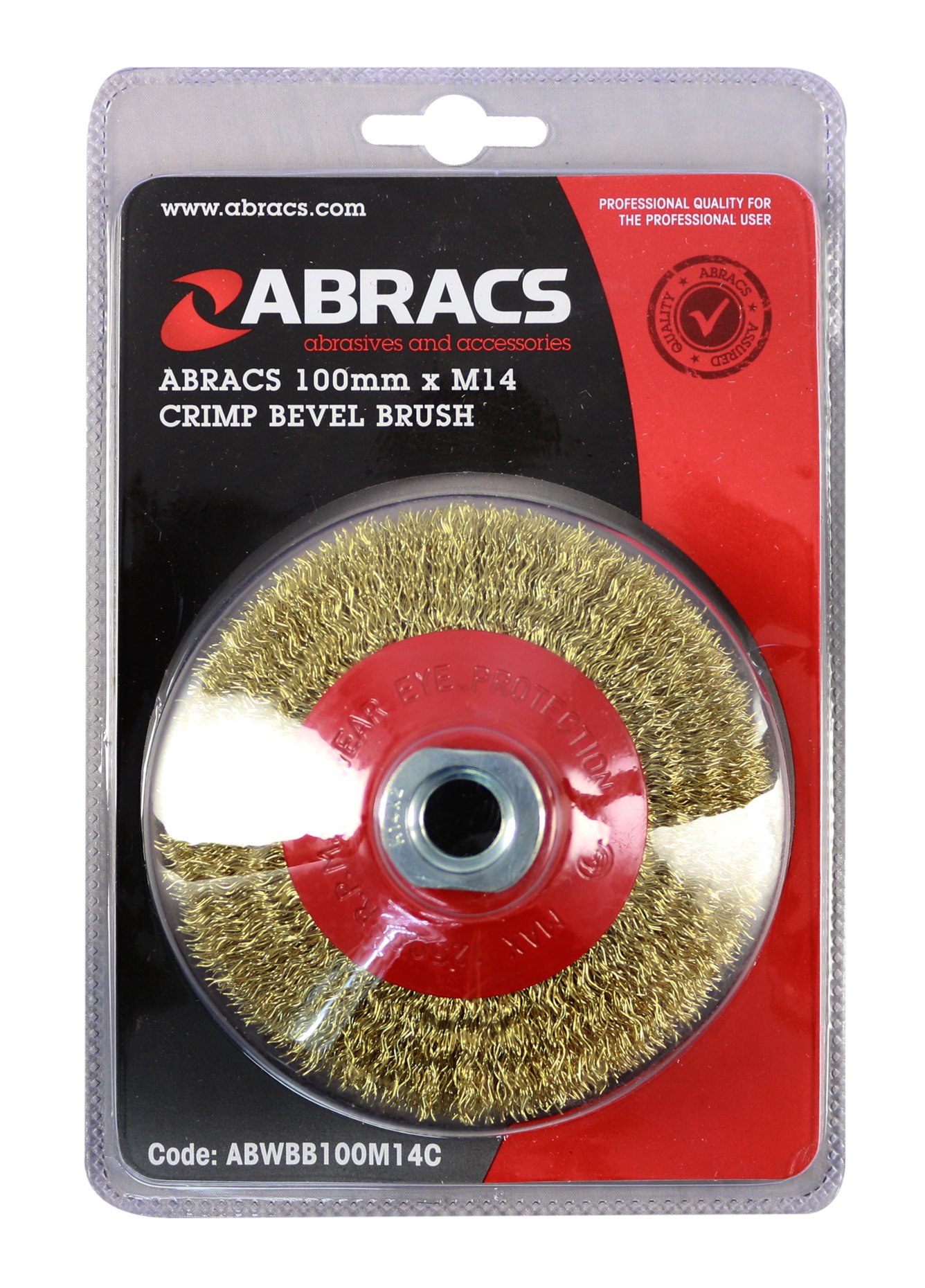 Abracs  100mm x M14 CRIMP BEVEL BRUSH