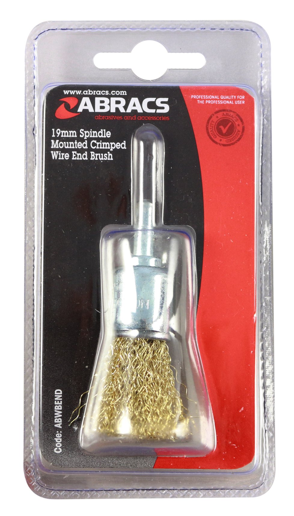 Abracs  SPINDLE MOUNTED END BRUSH 19mm CRIMPED 