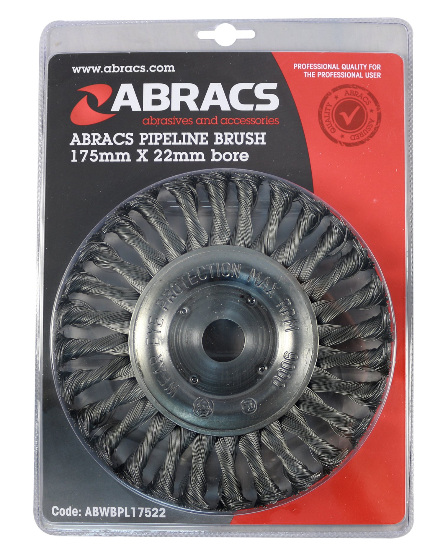Abracs  ABRACS PIPELINE BRUSH 175mm X 22mm bore 