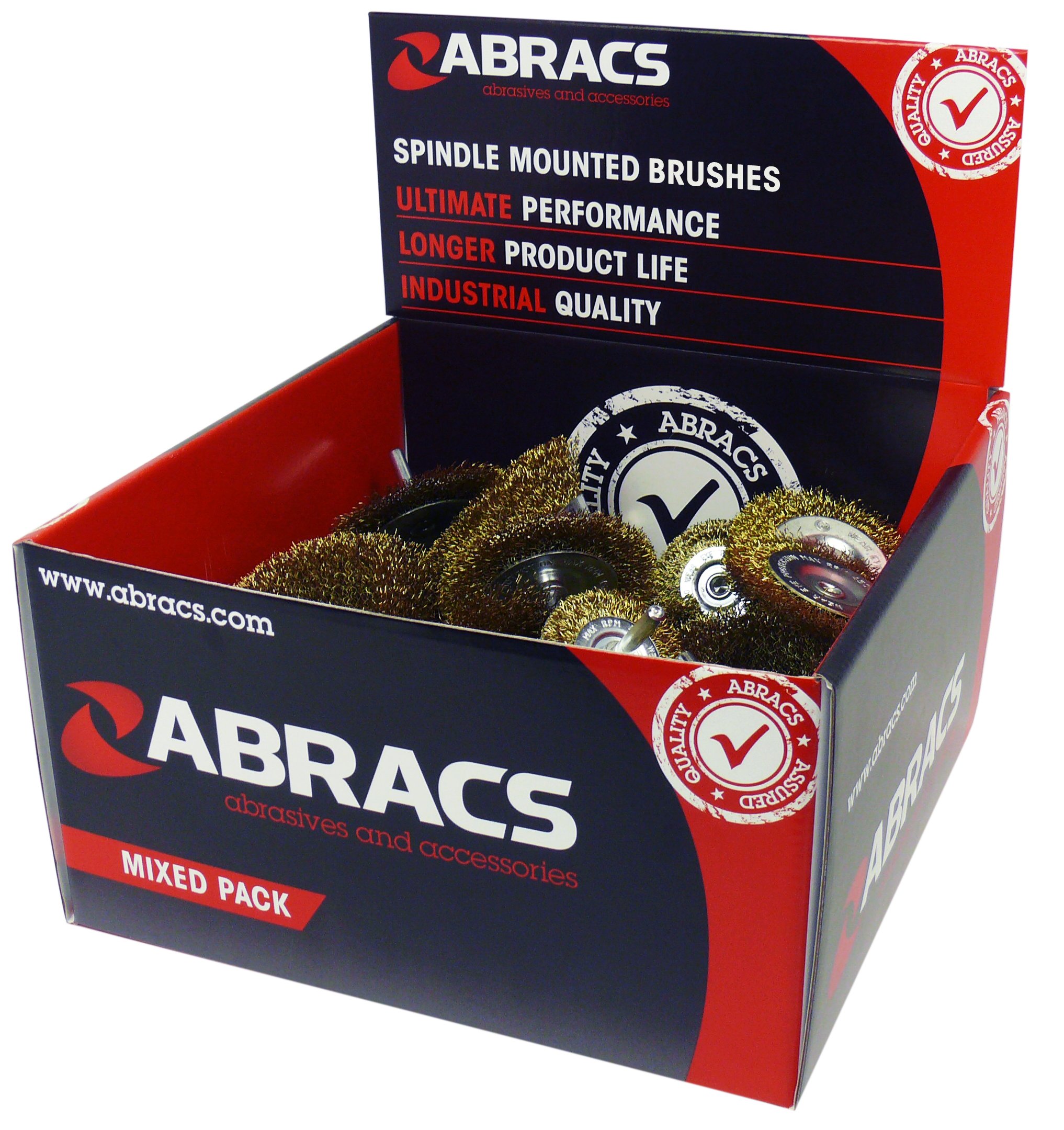 Abracs  40pc SPINDLE MOUNTED BRUSH DISPLAY