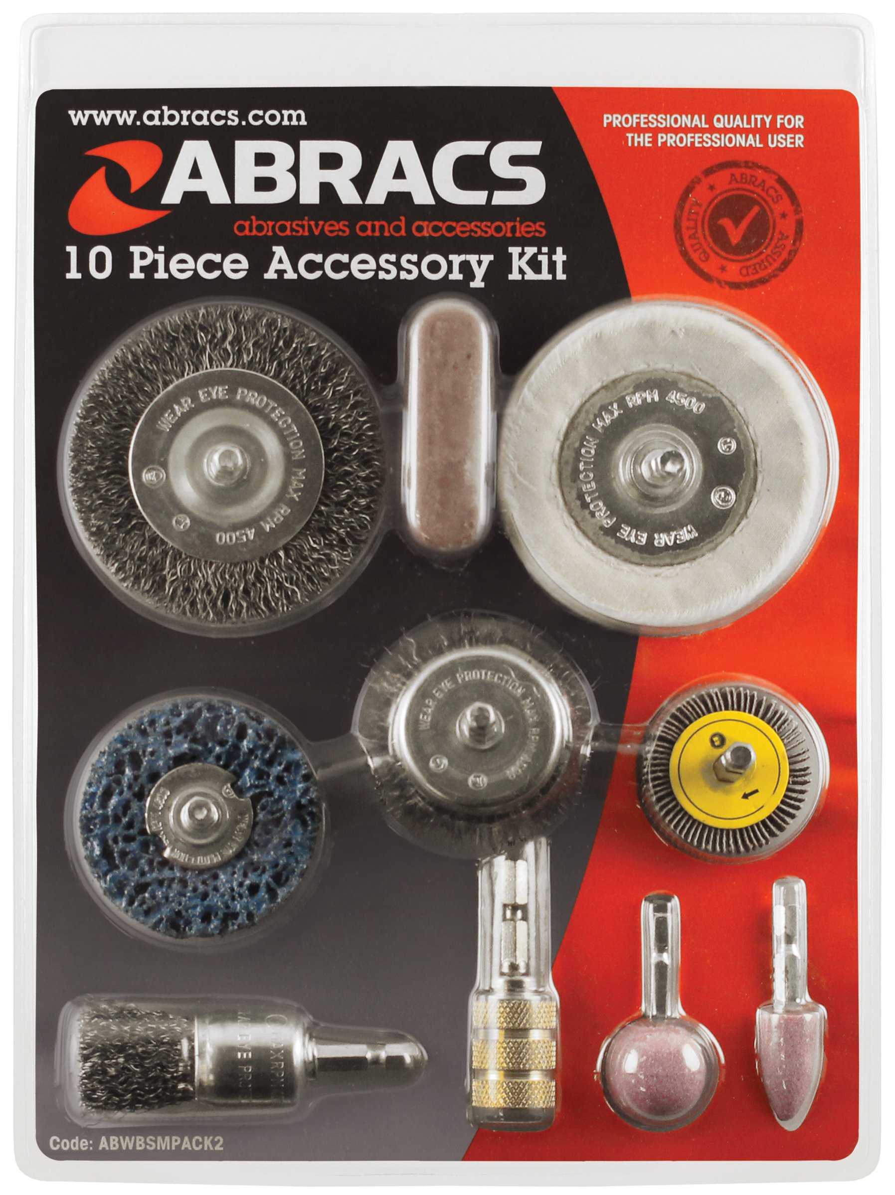 Abracs  10pc SPINDLE MOUNTED ASSORTMENT
