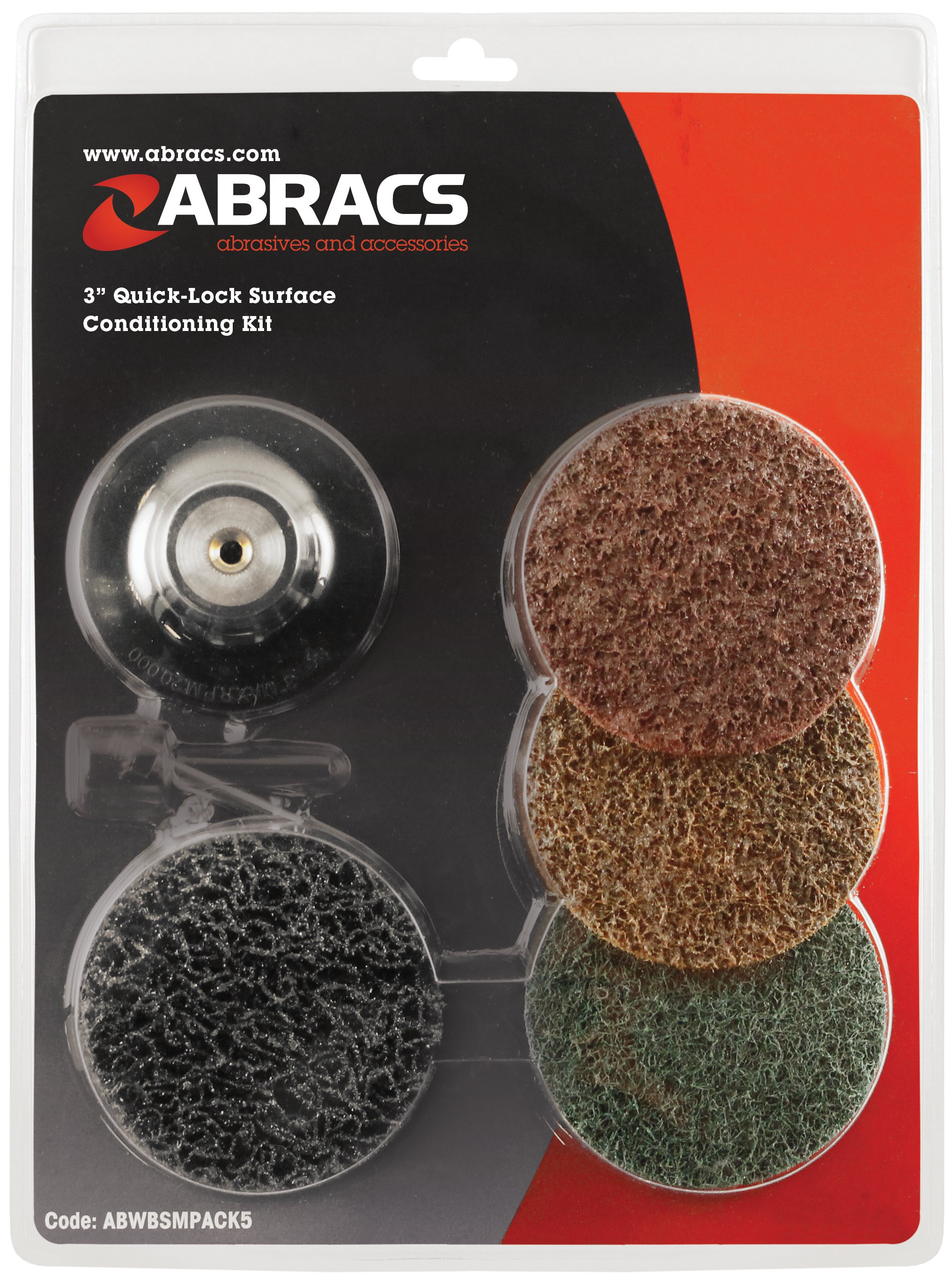 Abracs  3 ROLOC SURFACE CONDITIONING KIT