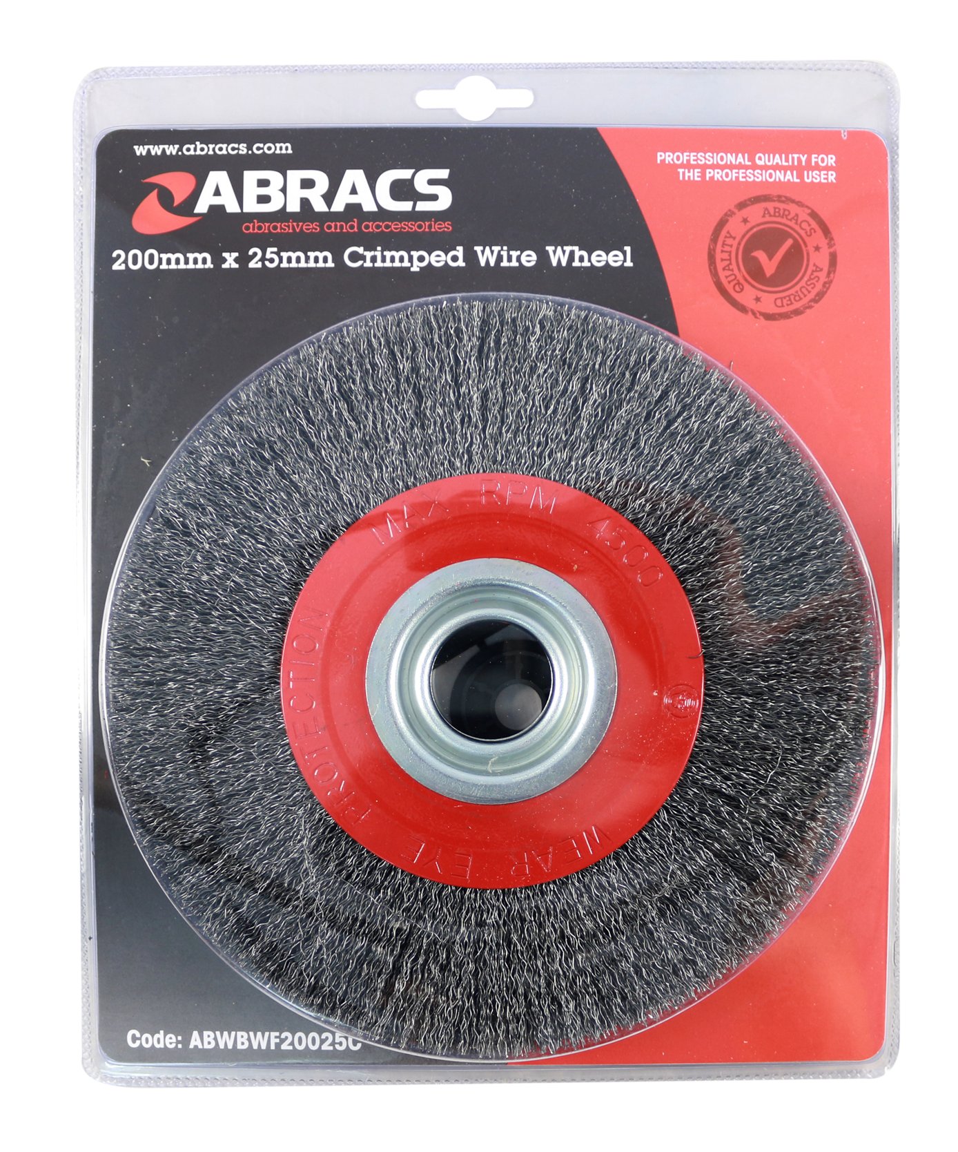 Abracs  WIRE WHEEL 200mm x 25mm CRIMP