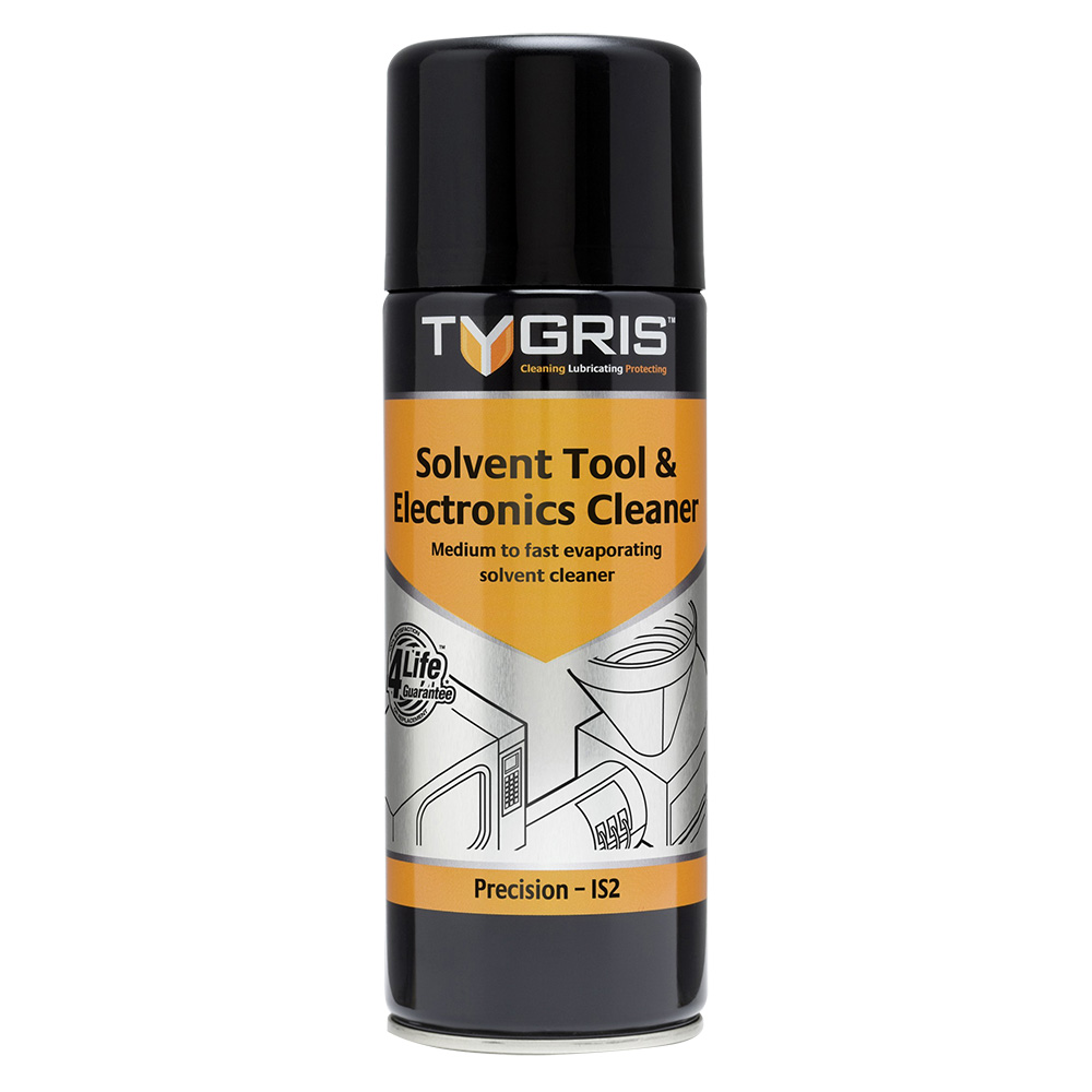 Tygris " PRECISION" Solvent Tool & Electronics Cleaner - 400 ml IS2 