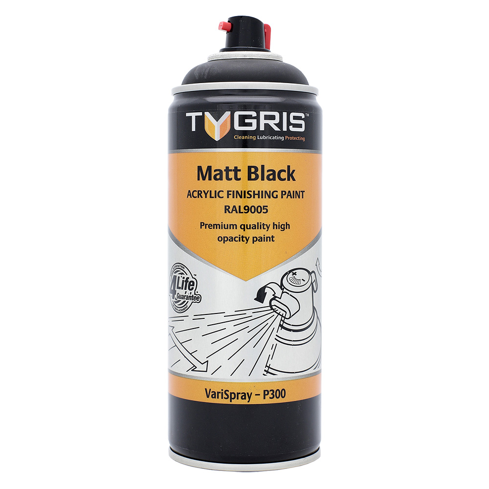 TYGRIS Matt Black Paint (RAL9005) - 400 ml P300 