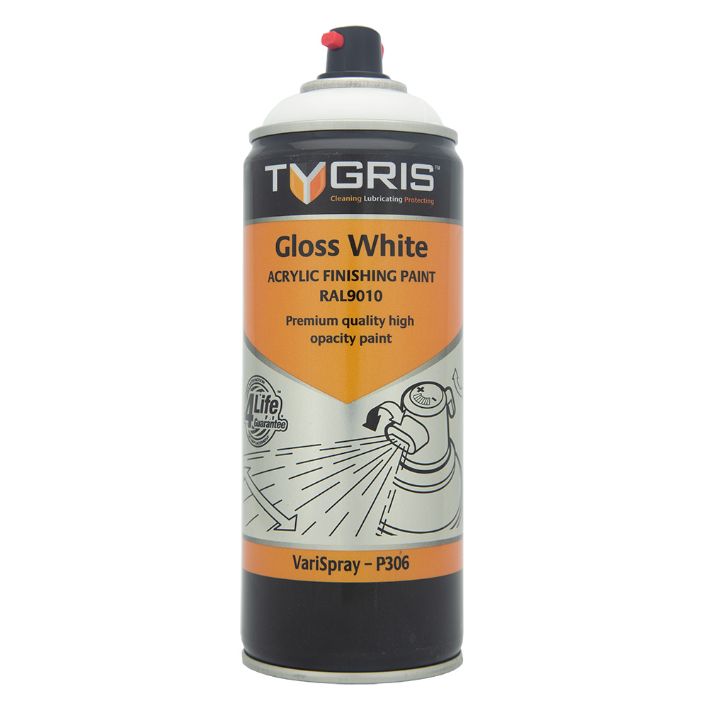 TYGRIS Gloss White Paint (RAL9010) - 400 ml P306 