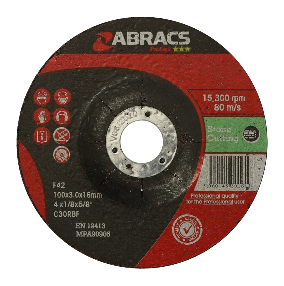 Abracs  PROFLEX 100mm x 3mm x 16mm DPC STONE Cutting Disc