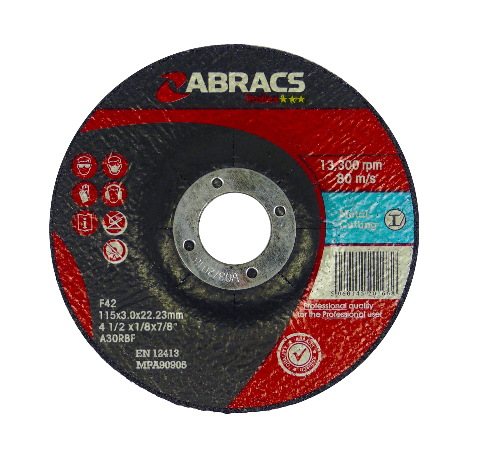 Abracs  PROFLEX 115mm x 3mm x 22mm DPC METAL Cutting Disc