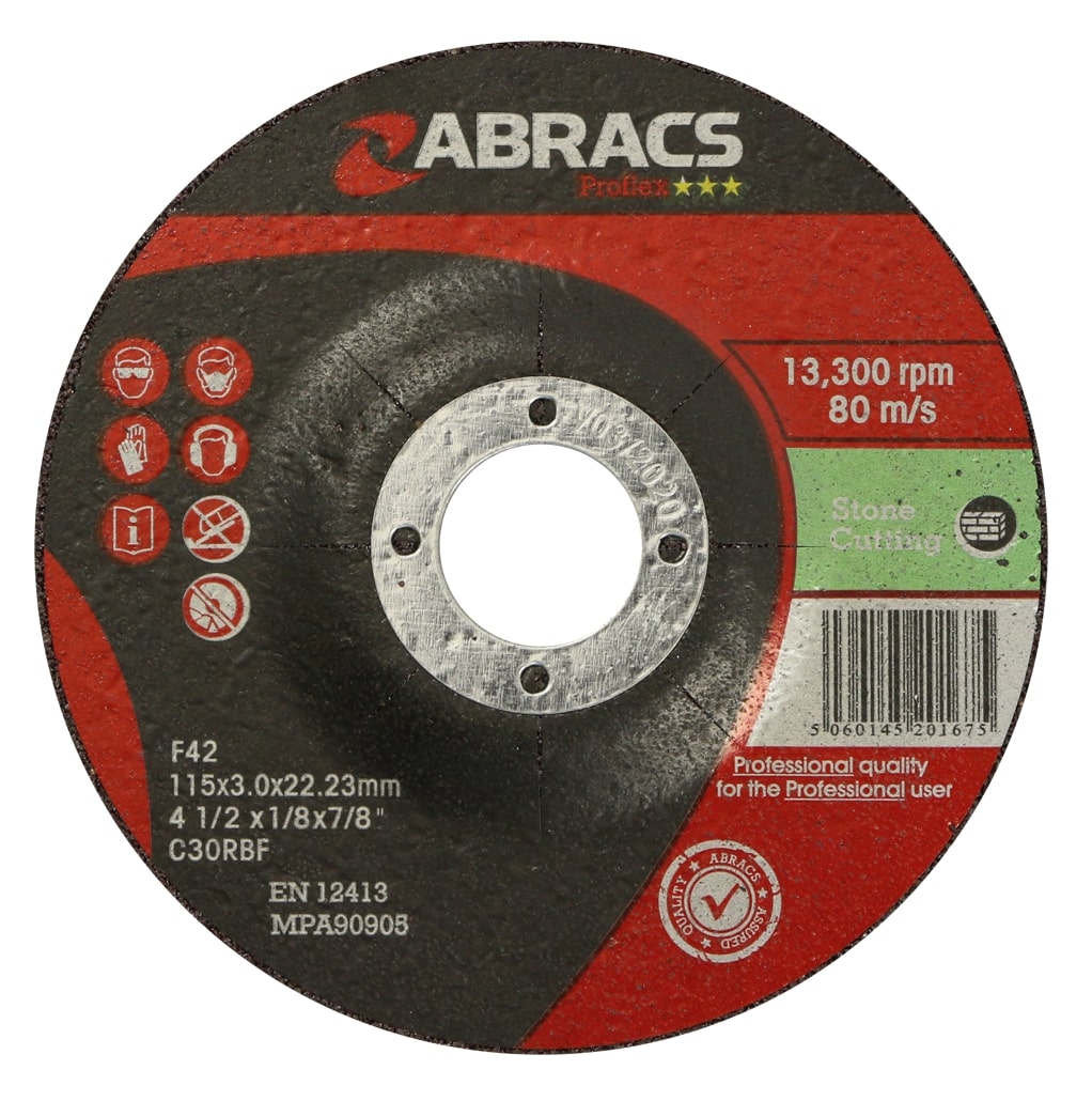 Abracs  PROFLEX 115mm x 3mm x 22mm DPC STONE Cutting Disc