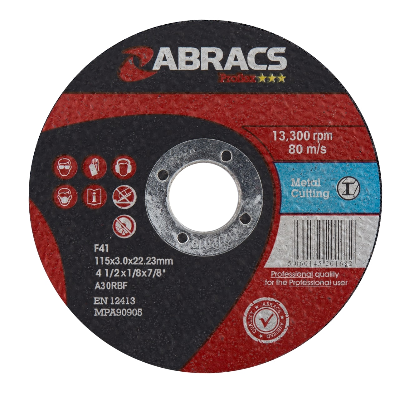 Abracs  PROFLEX 115mm x 3mm x 22mm FLAT METAL Cutting Disc
