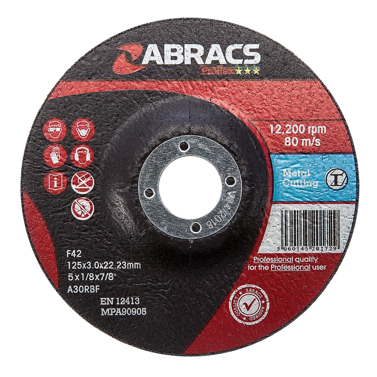 Abracs  PROFLEX 125mm x 3mm x 22mm DPC METAL Cutting Disc