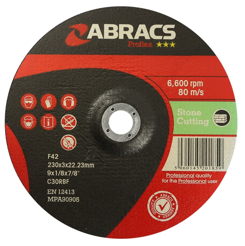 Abracs  PROFLEX 230mm x 3mm x 22mm DPC STONE Cutting Disc