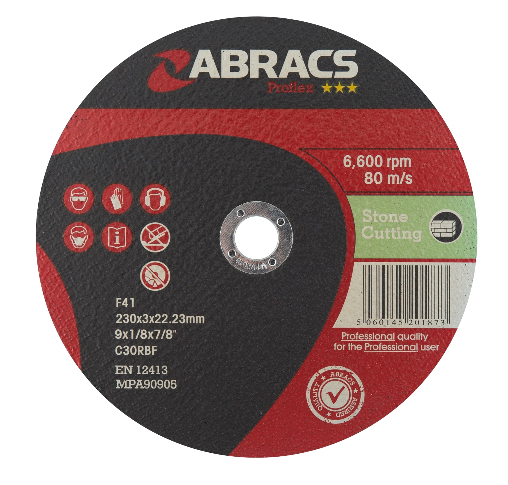 Abracs  PROFLEX 230mm x 3mm x 22mm FLAT STONE Cutting Disc