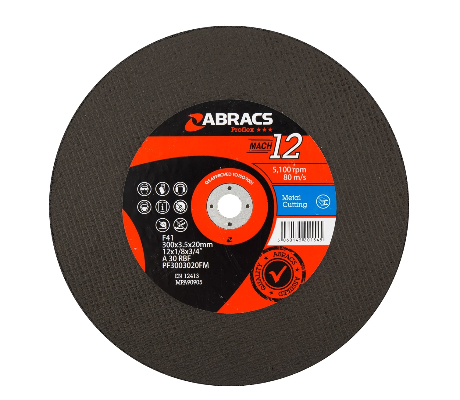 Abracs  PROFLEX 300mm x 3.5mm x 20mm FLAT METAL Cutting Disc