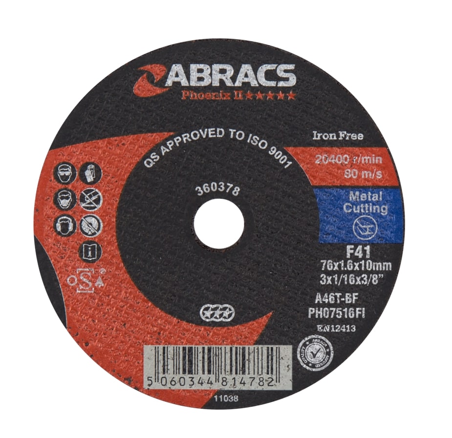 Abracs  75mm x 1.6mm x 10mm PHOENIX II Cutting Disc