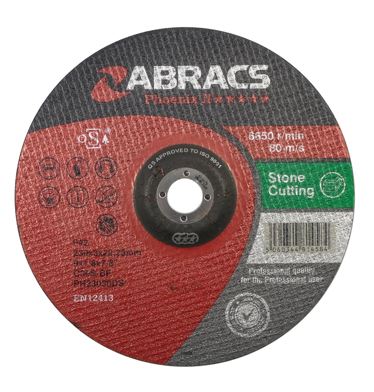 Abracs  PHOENIX II 230mm x 3mm x 22mm DPC STONE Cutting Disc