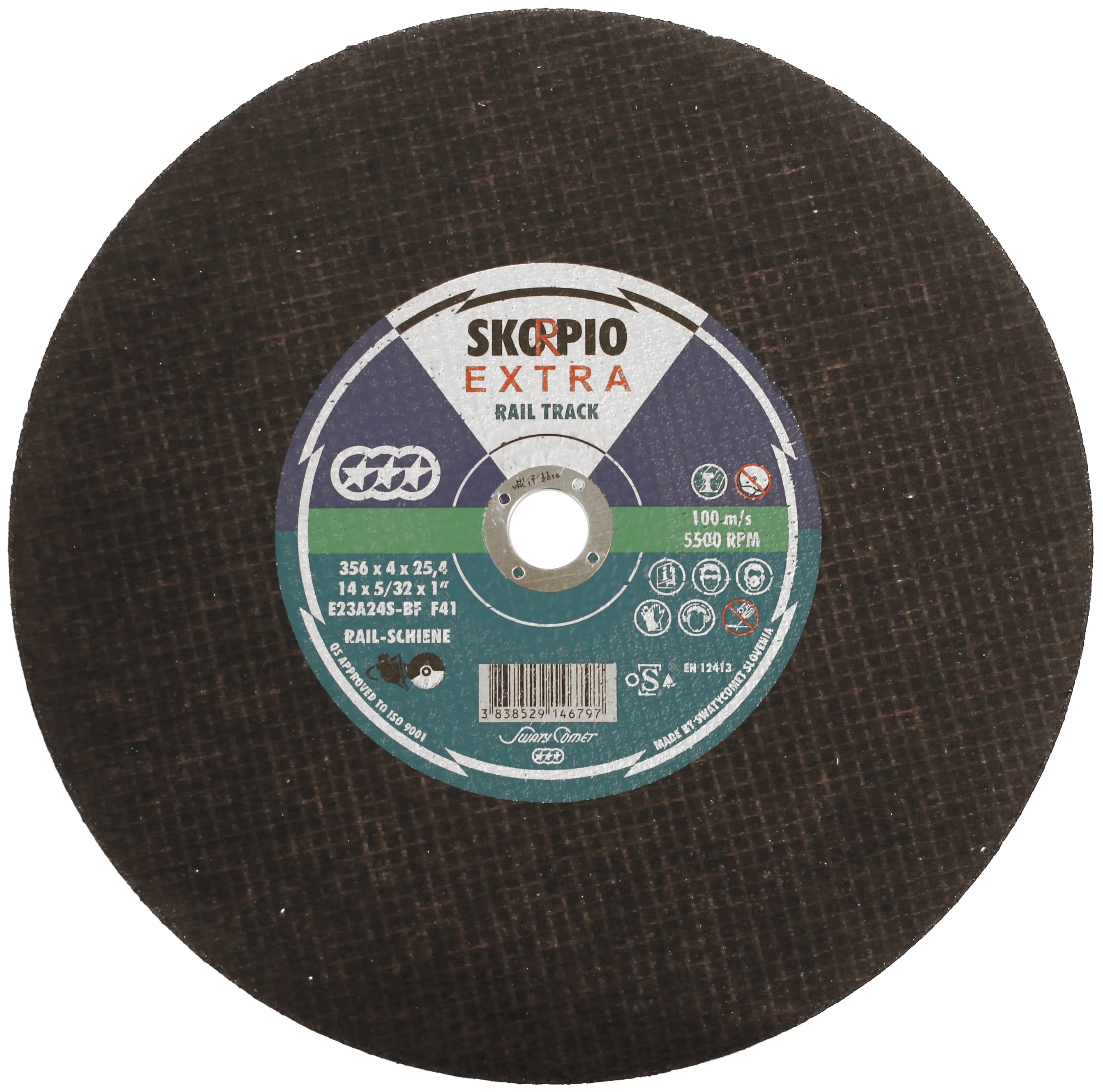 Abracs  356mm x 4mm x 25.4mm TYPE 4 RAIL DISC 