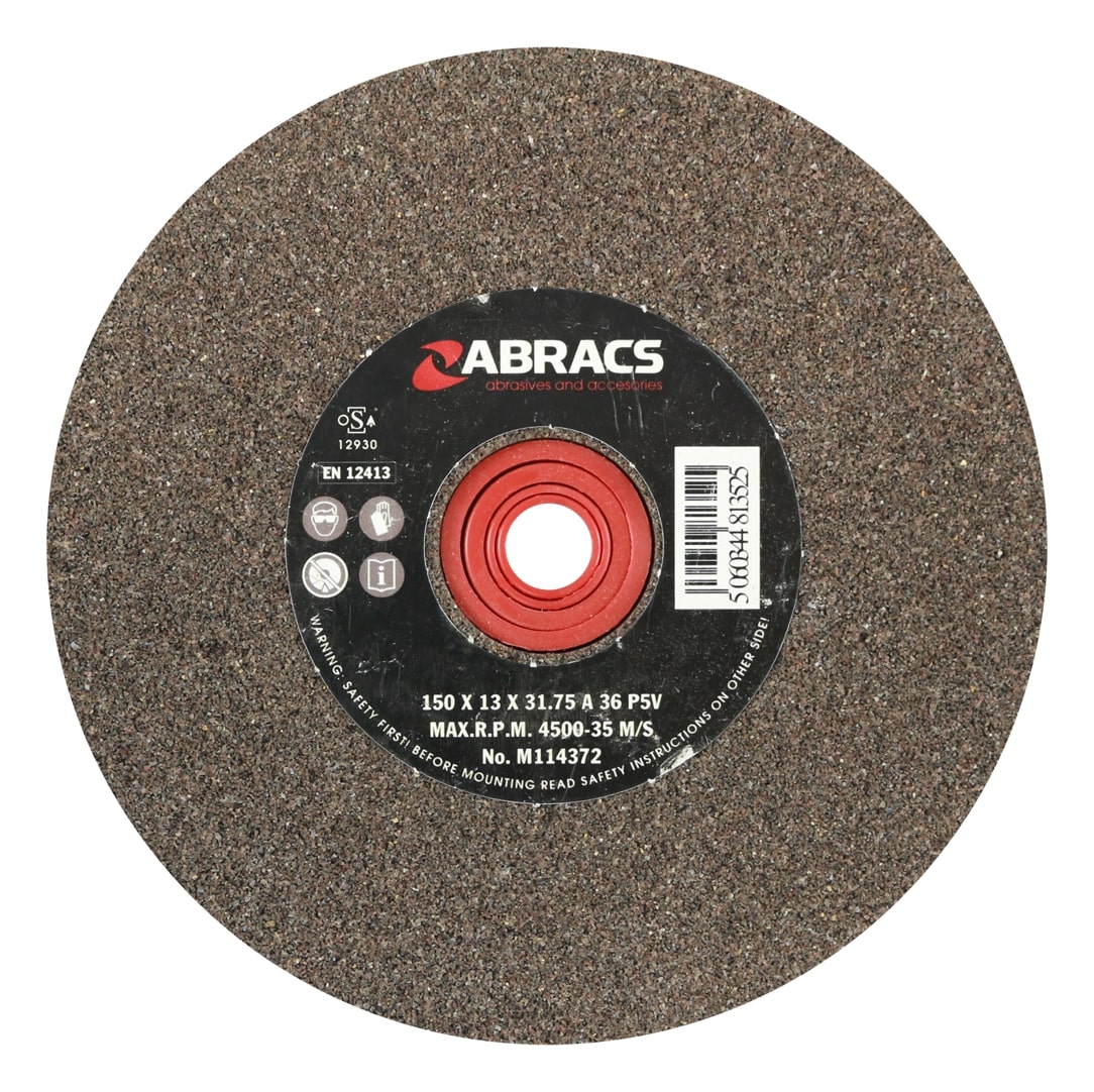 Abracs  150mm x 13mm x 36g AL/OX BENCH GRINDING WHEEL