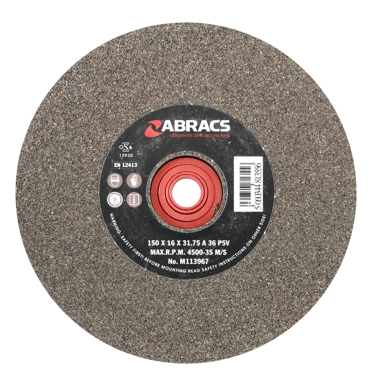 Abracs  150mm x 16mm x 36g AL/OX BENCH GRINDING WHEEL