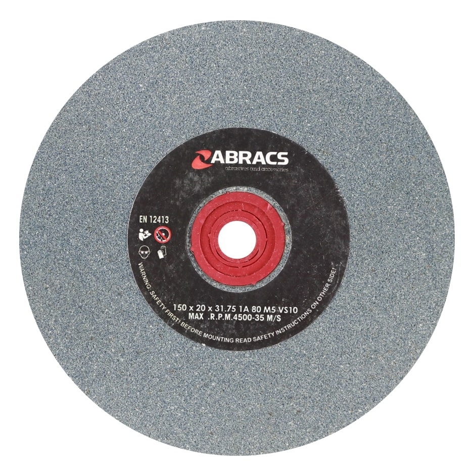 Abracs  150mm x 20mm x 80g AL/OX BENCH GRINDING WHEEL