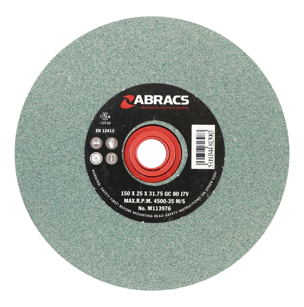 Abracs  150mm x 25mm x 80g SIL/CR BENCH GRINDING WHEEL