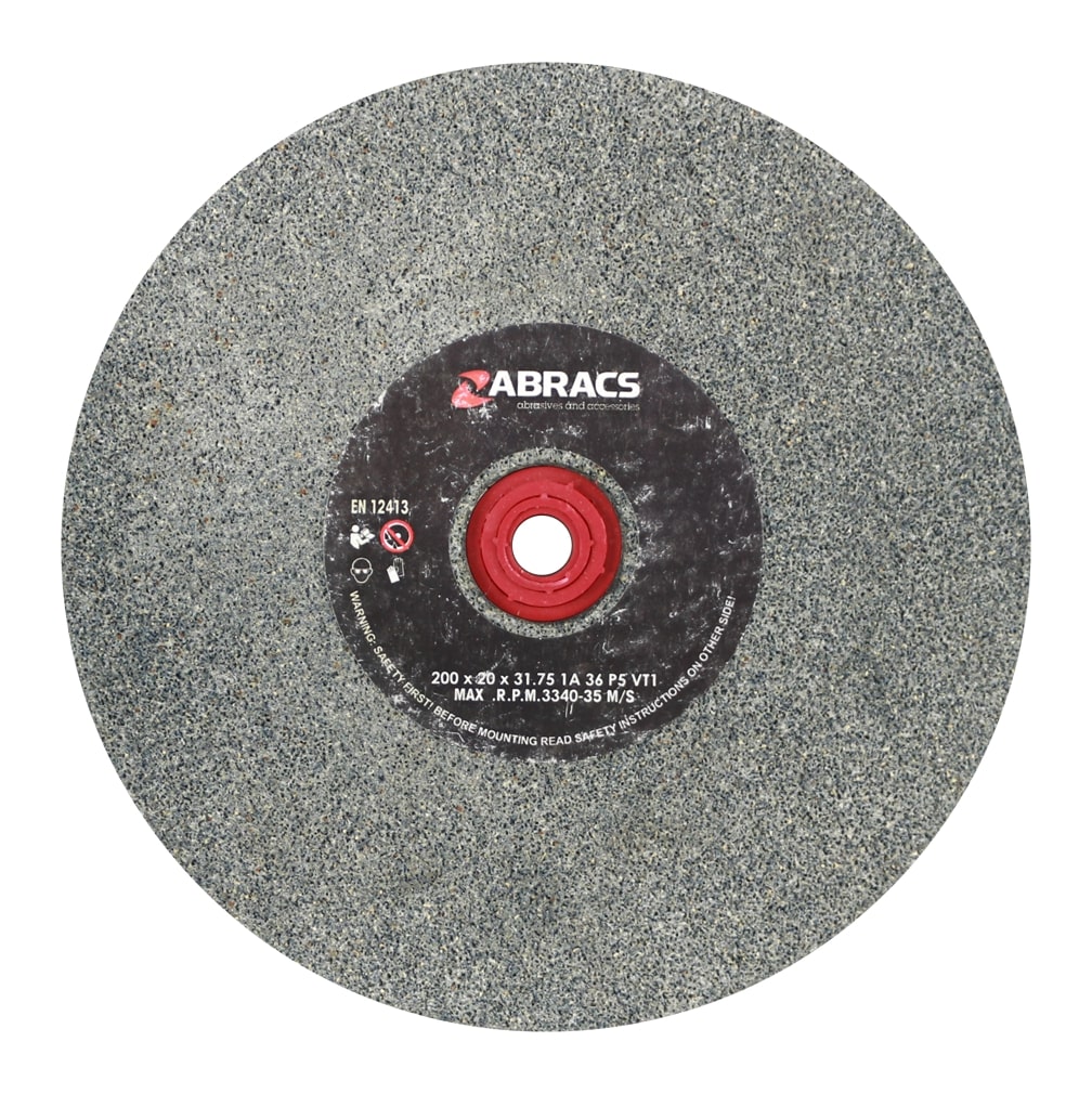 Abracs  200mm x 20mm x 36g AL/OX BENCH GRINDING WHEEL