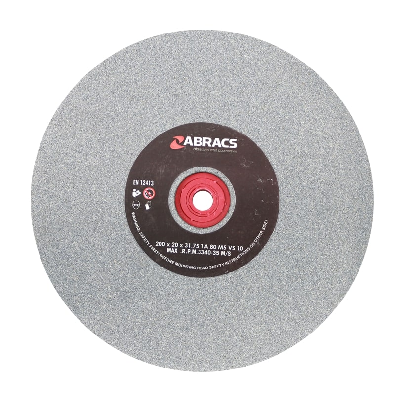 Abracs  200mm x 20mm x 80g AL/OX BENCH GRINDING WHEEL