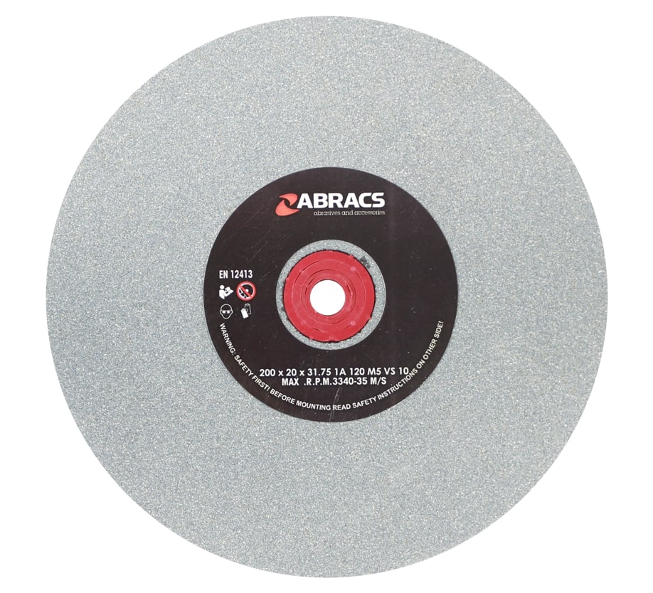 Abracs  200mm x 20mm x 120g AL/OX BENCH GRINDING WHEEL