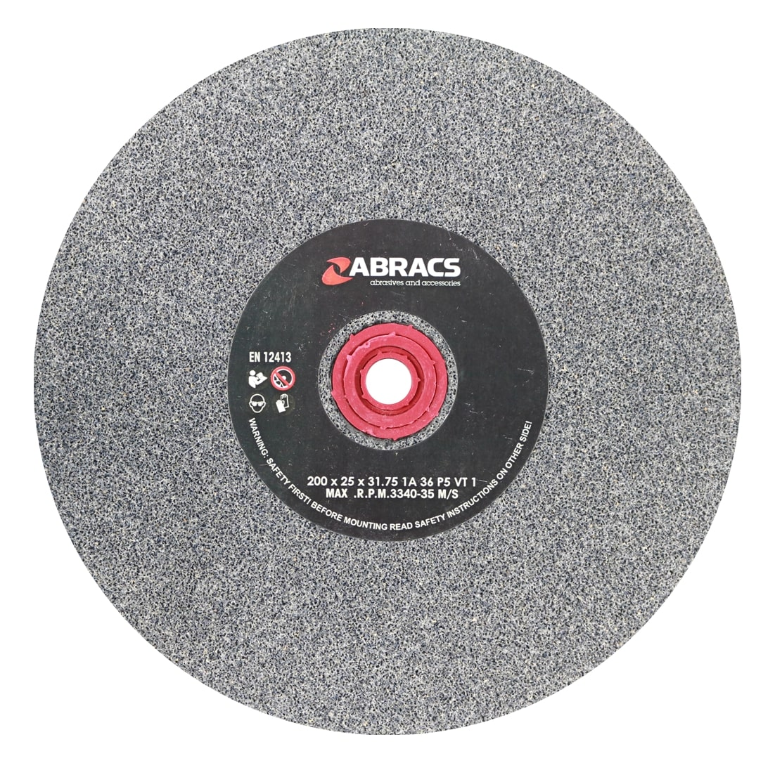 Abracs  200mm x 25mm x 36g AL/OX BENCH GRINDING WHEEL