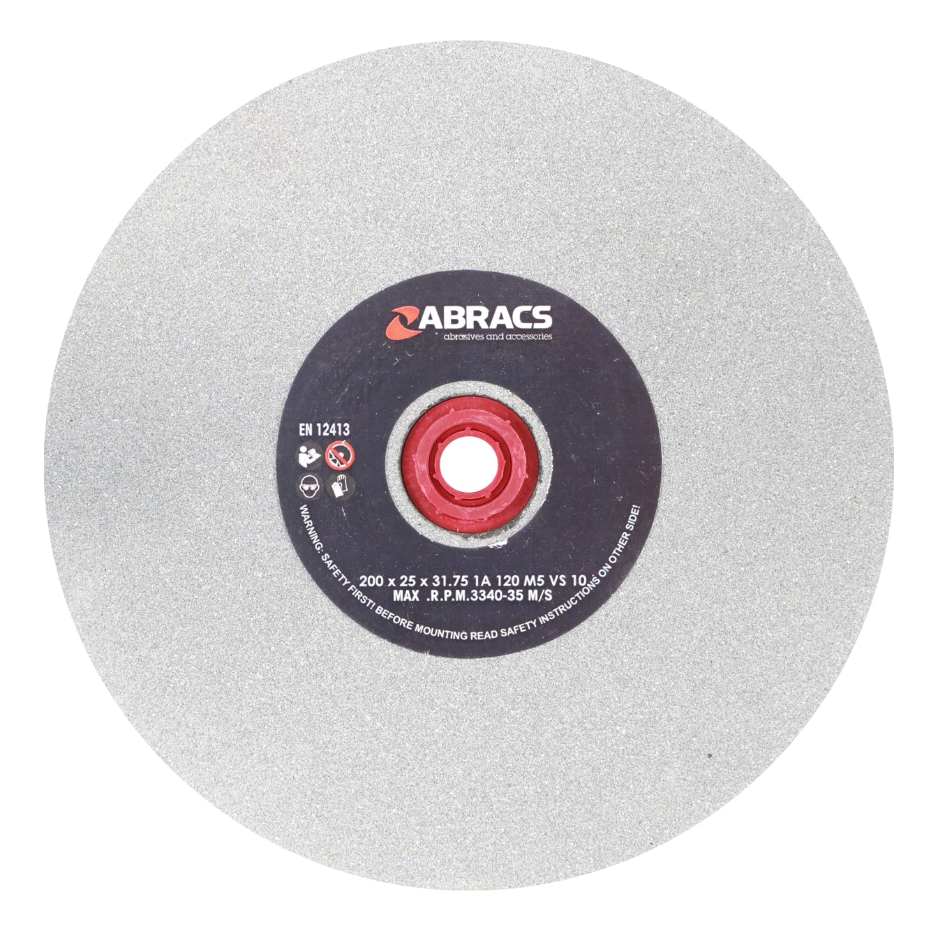 Abracs  200mm x 25mm x 120g AL/OX BENCH GRINDING WHEEL