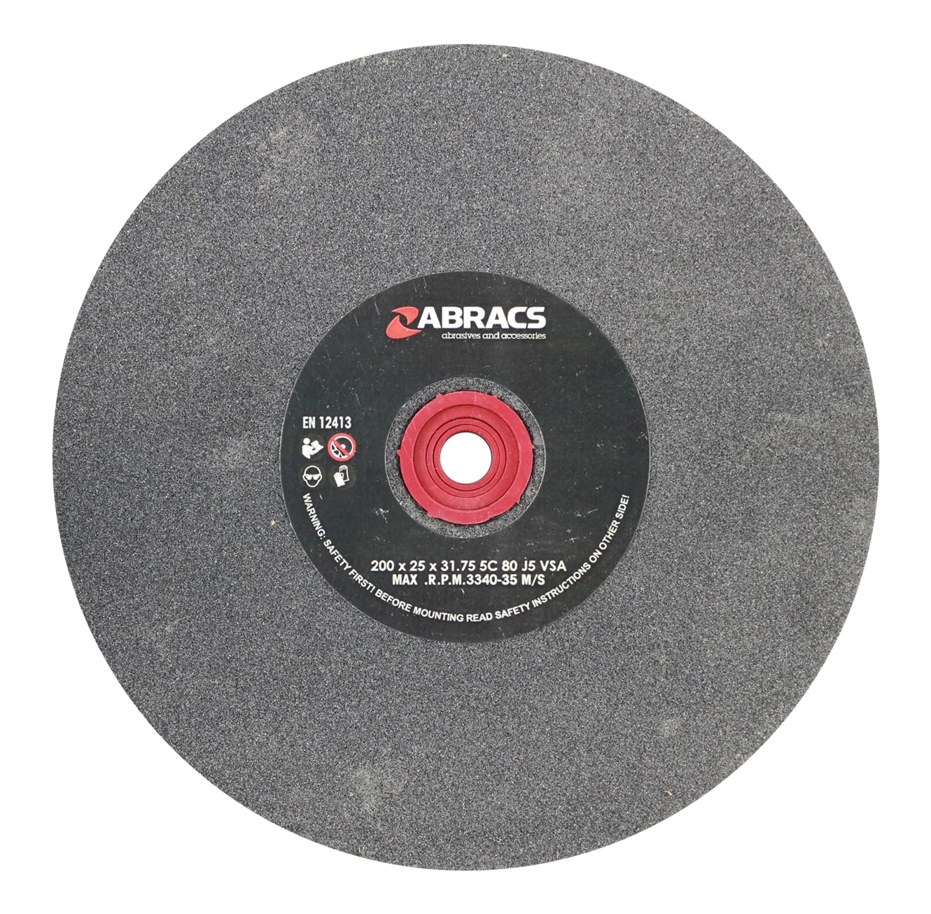 Abracs  200mm x 25mm x 80g SIL/CR BENCH GRINDING WHEEL