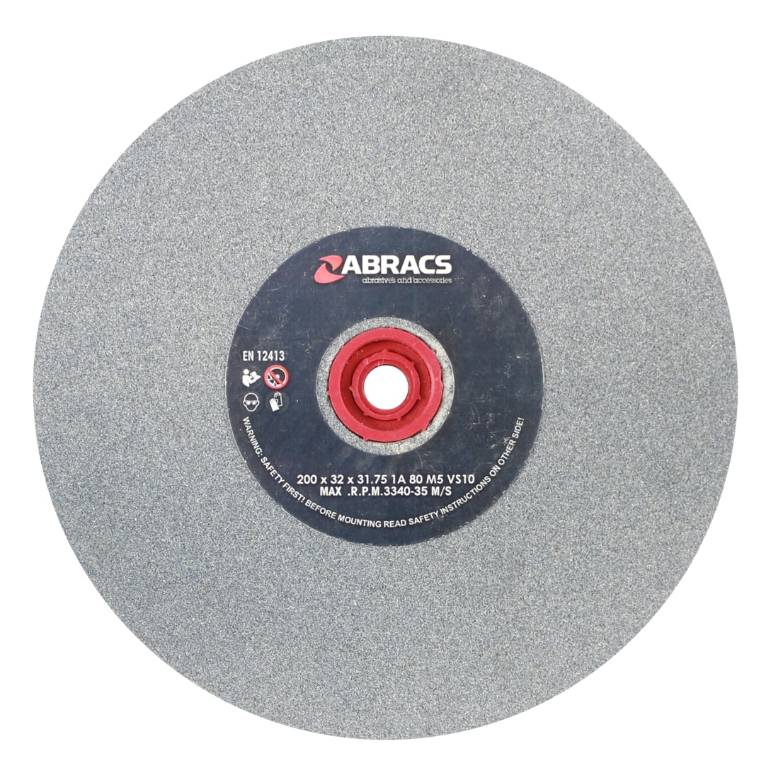 Abracs  200mm x 32mm x 80g AL/OX BENCH GRINDING WHEEL